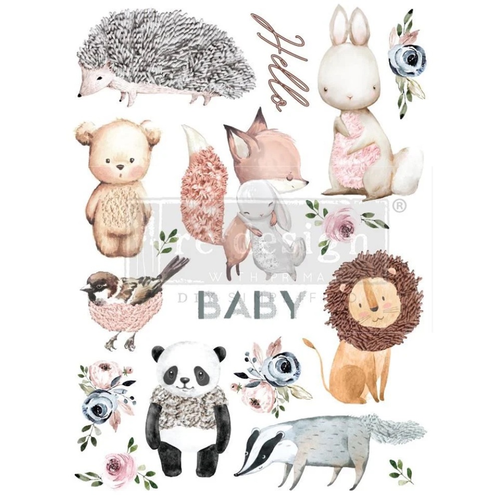 Redesign with Prima Decor Transfer ~ HELLO BABY 22” x 30”